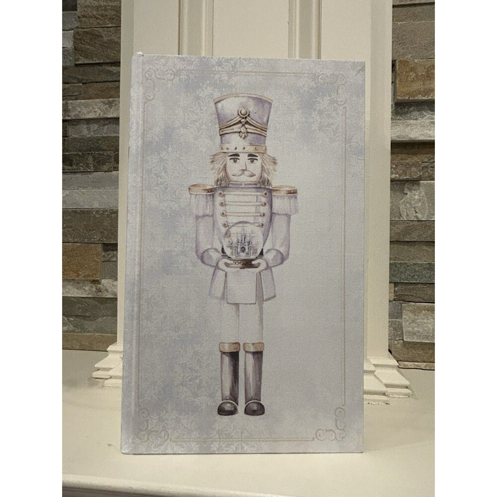 Ashland Christmas Frosted Fairytale Nutcracker Book Box Tabletop Decor 11.5x7”